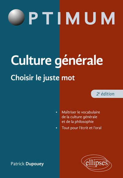 Culture Générale - Choisir le juste mot - 2e édition (9782340033122-front-cover)