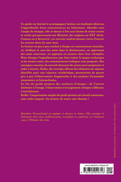 Le guide pratique de littérature française. Des origines au XXIe siècle (9782340029316-back-cover)