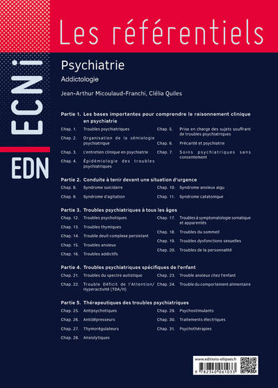 Psychiatrie, Addictologie (9782340061033-back-cover)