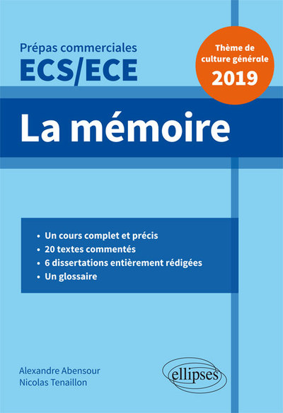 Thème de culture générale - Prépas commerciales ECS / ECE 2019 (9782340024779-front-cover)