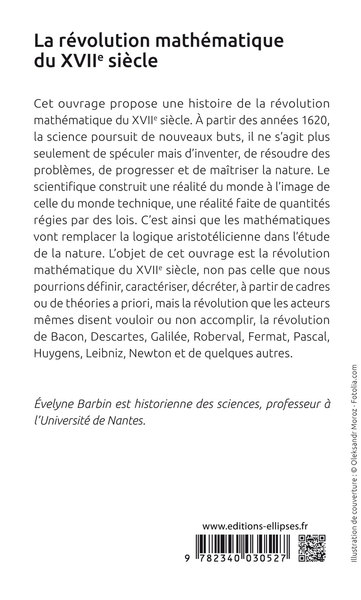 La révolution mathématique du XVIIe siècle (9782340030527-back-cover)