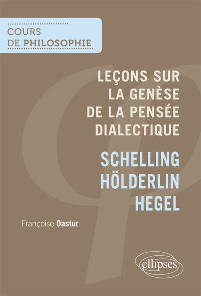 Leçons sur la Genèse de la pensée dialectique, Schelling Hölderlin, Hegel (9782340014046-front-cover)