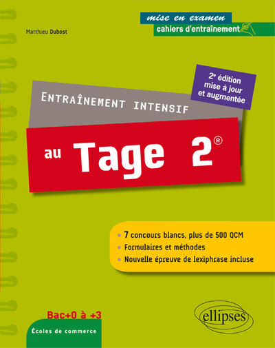 Entraînement intensif au Tage 2® - 2e édition mise à jour et augmentée (9782340002722-front-cover)
