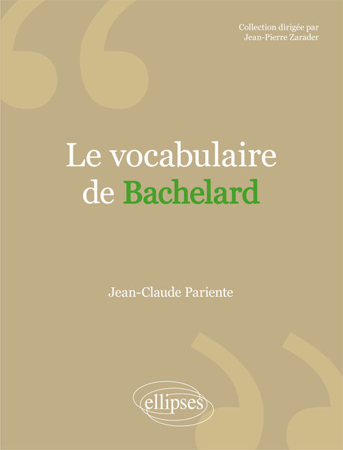 Le vocabulaire de Bachelard (9782340010802-front-cover)