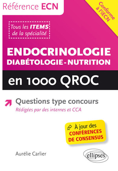 Endocrinologie - Diabétologie - Nutrition en 1000 QROC (9782340009257-front-cover)