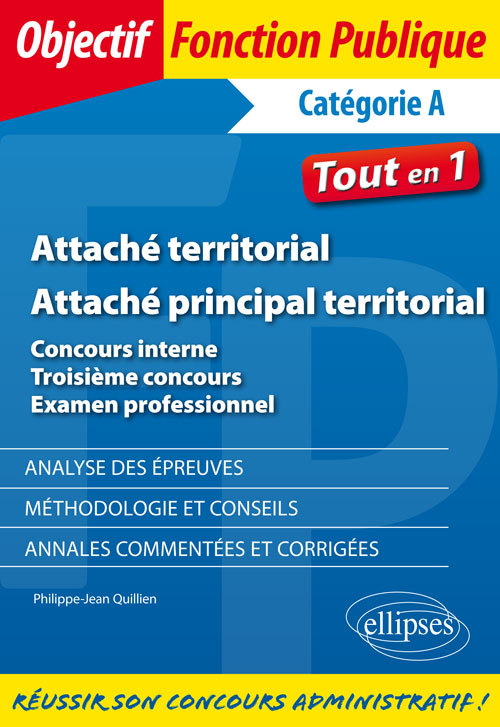 Attaché territorial - Attaché principal territorial. Concours interne, troisième concours et examen professionnel (9782340009202-front-cover)