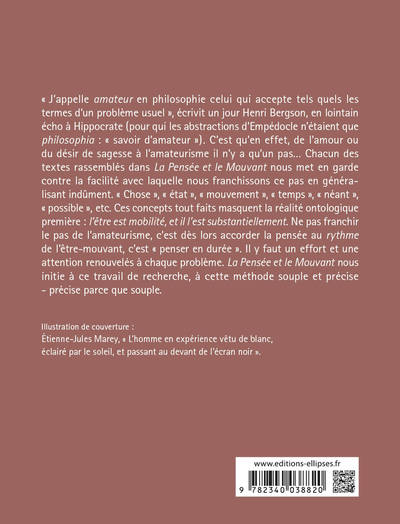 Henri Bergson, La pensée et le mouvant (9782340038820-back-cover)