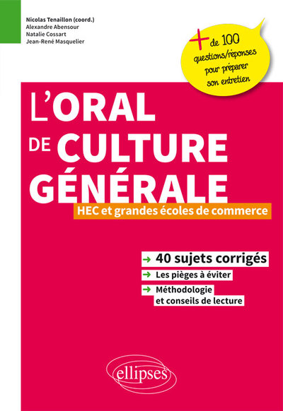 Oral de culture générale, HEC et grandes écoles de commerce (9782340009592-front-cover)