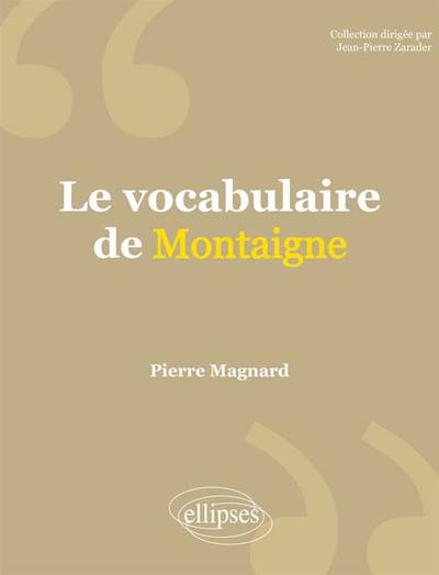 Le vocabulaire de Montaigne (9782340004382-front-cover)