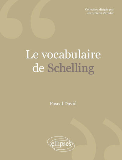 Le vocabulaire de Schelling (9782340045361-front-cover)