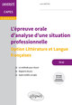 L'épreuve orale d'analyse d'une situation professionnelle - Option Littérature et Langue françaises - Capes de Lettres (9782340035690-front-cover)