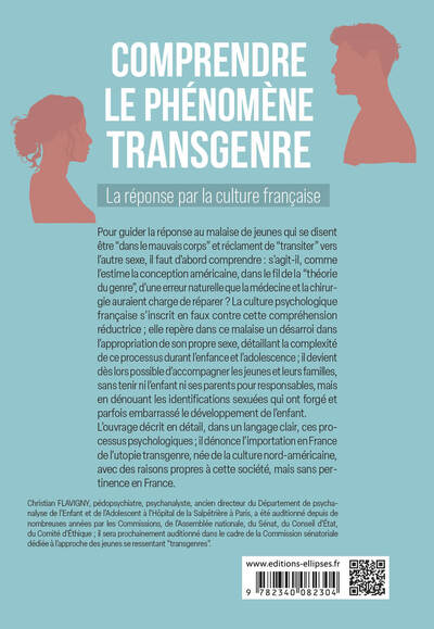 Comprendre le phénomène transgenre, La réponse par la culture française (9782340082304-back-cover)