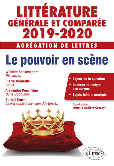 Littérature générale et comparée - Agrégation de Lettres 2019-2020. Pouvoirs en scène (9782340027572-front-cover)