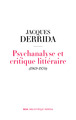 Psychanalyse et critique littéraire, (1969-1970) (9782021591545-front-cover)