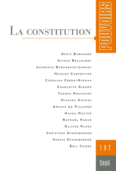 Pouvoirs, n°187. La Constitution (9782021526271-front-cover)