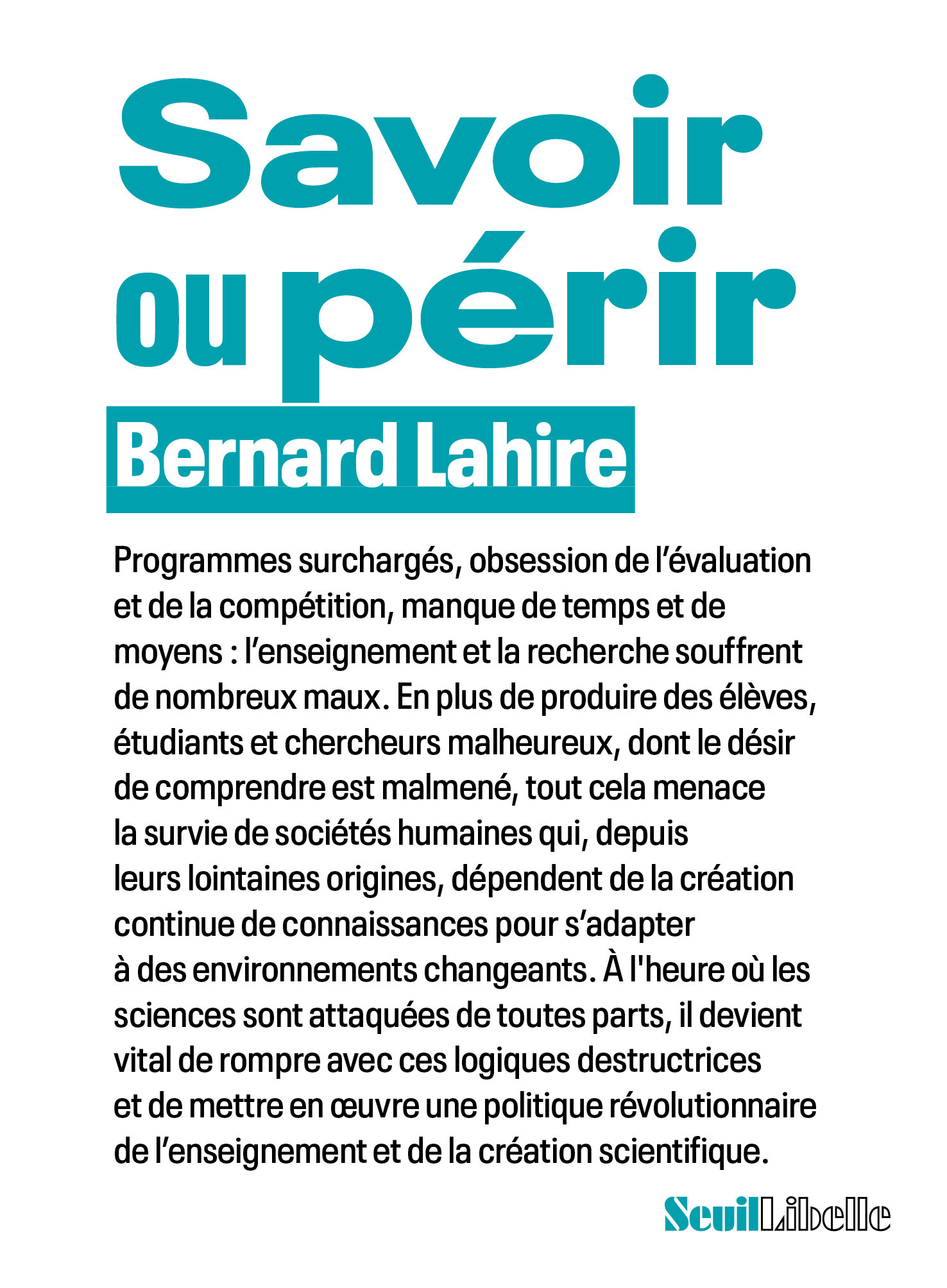 Savoir ou périr (9782021588965-front-cover)