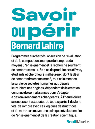 Savoir ou périr (9782021588965-front-cover)