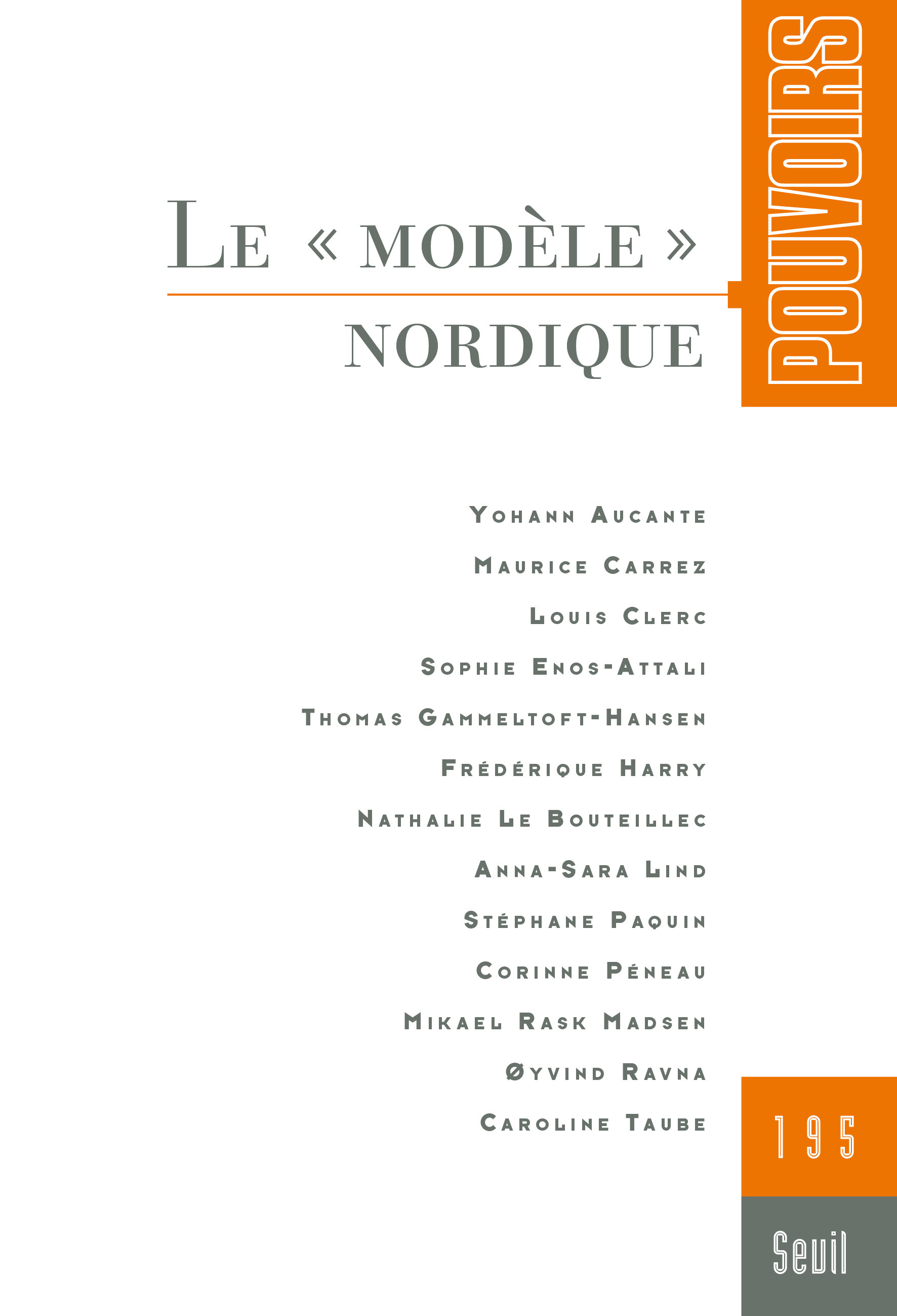 "Pouvoirs, n° 195. Le ""modèle"" nordique" (9782021589788-front-cover)