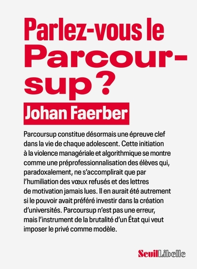 Parlez-vous le Parcoursup ? (9782021525977-front-cover)