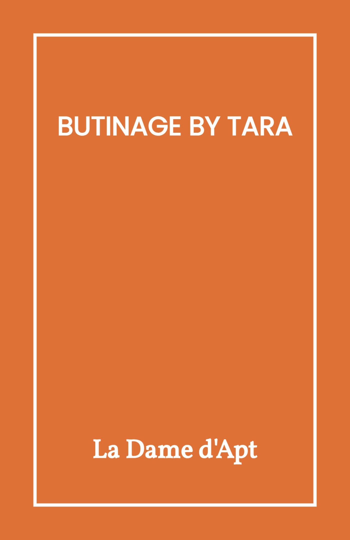 Butinage by Tara (9791040567363-front-cover)