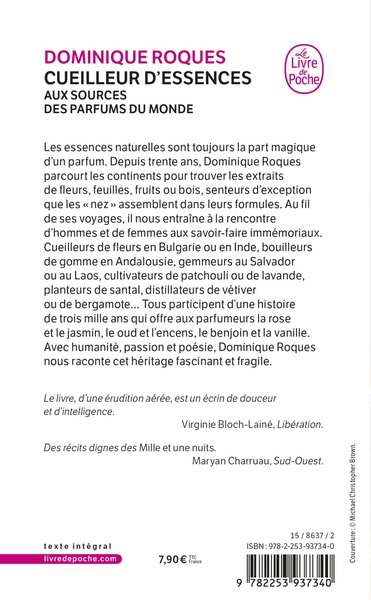 Cueilleur d'essences, Aux sources des parfums du monde (9782253937340-back-cover)