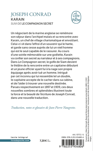 Karain suivi de Le Compagnon secret (9782253934806-back-cover)
