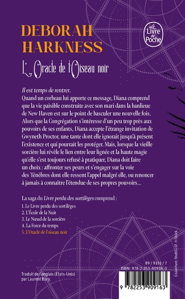 L'Oracle de l'oiseau noir (Le Livre perdu des sortilèges, Tome 5) (9782253909163-back-cover)