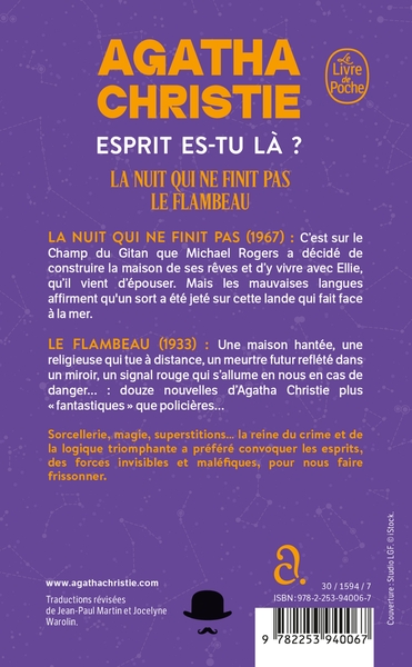 Esprit es-tu là ? (Nouvelle traduction révisée), La nuit qui ne finit pas + Le Flambeau (9782253940067-back-cover)