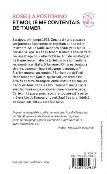 Et moi je me contentais de t'aimer (9782253909873-back-cover)