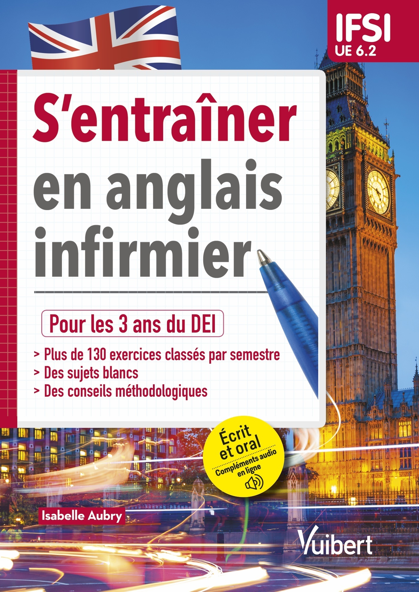 S'entraîner en anglais infirmier - UE 6.2, Pour les 3 ans du DEI (semestres 1 à 6) - Avec compléments audio (9782311661347-front-cover)