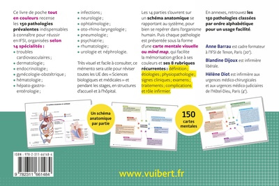 Mémento 100% visuel des pathologies en IFSI, 150 fiches colorées pour mémoriser facilement les pathologies au programme des étud (9782311661484-back-cover)