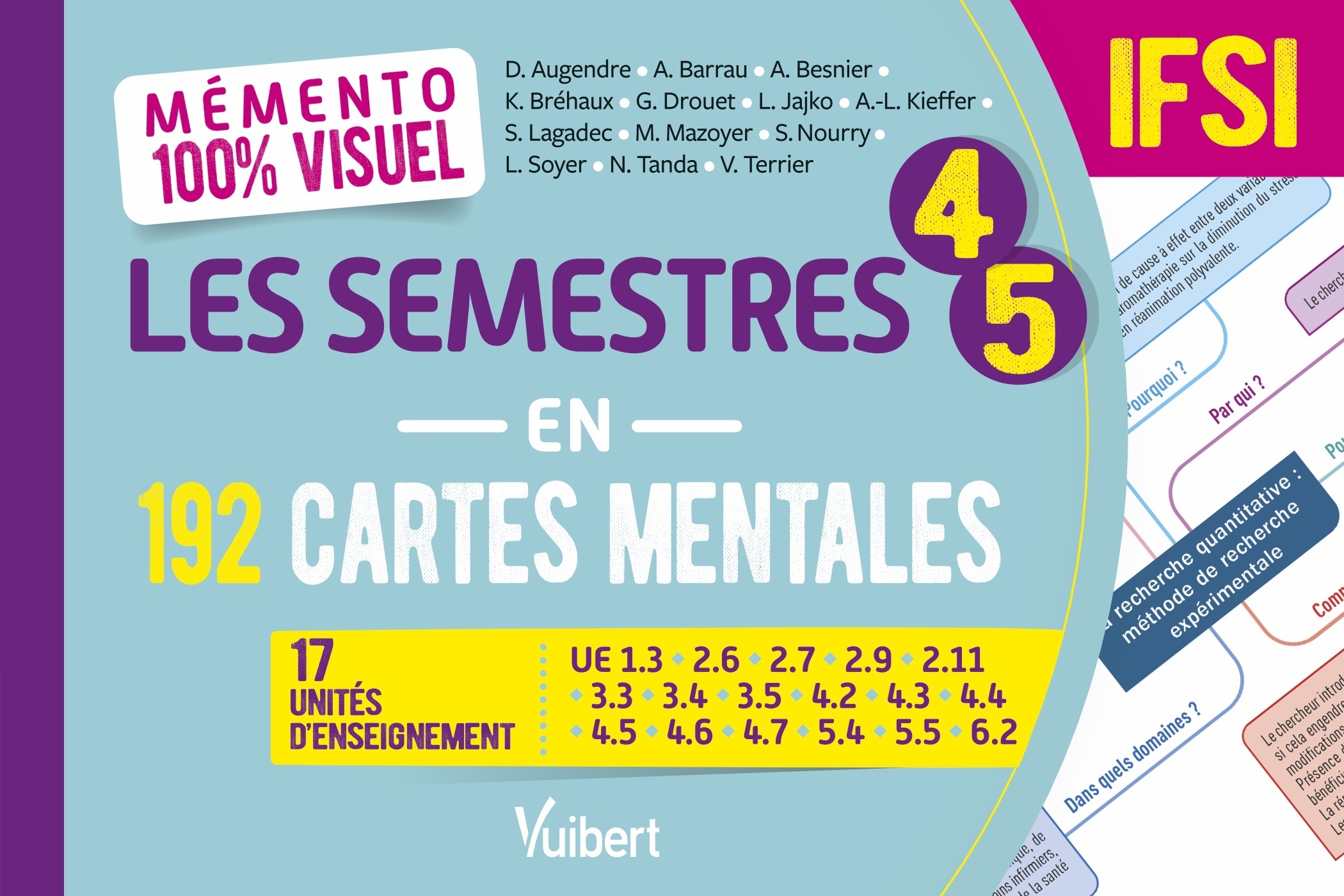 Mémento 100% visuel Les semestres 4-5 en 192 cartes mentales IFSI, 17 unités d'enseignement : UE 1.3, 2.6, 2.7, 2.9, 2.11, 3.3,  (9782311666762-front-cover)