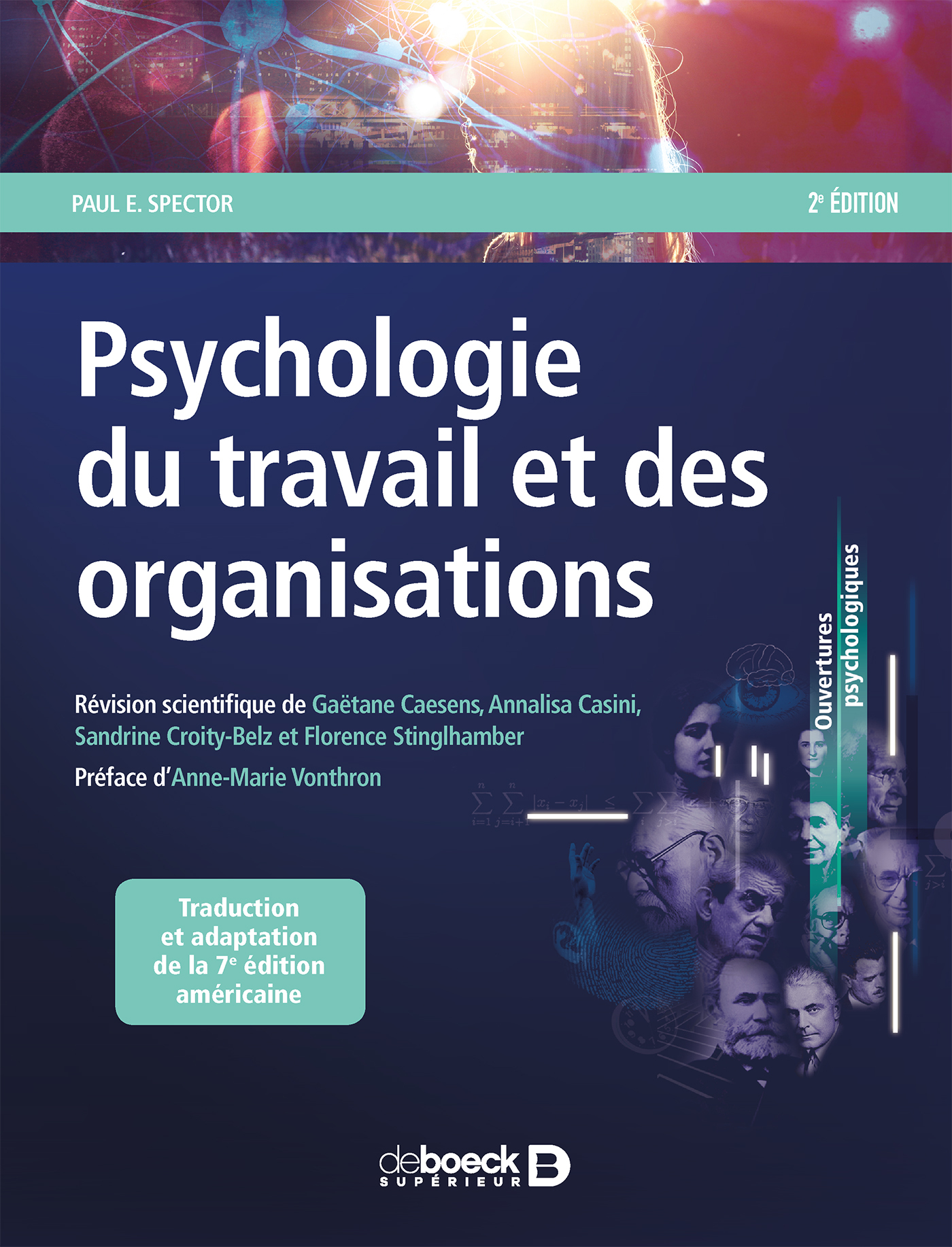 Psychologie du travail et des organisations (9782807319639-front-cover)