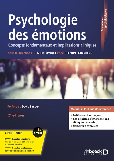 Psychologie des émotions, Concepts fondamentaux et implications cliniques (9782807315655-front-cover)