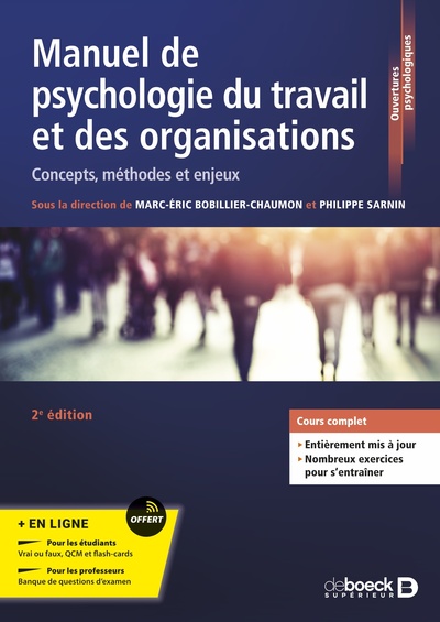 Manuel de psychologie du travail et des organisations, Concepts, méthodes et enjeux (9782807329904-front-cover)