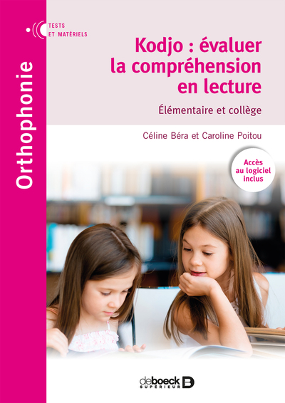 Kodjo : évaluer la compréhension en lecture - Elémentaire et collège, Logiciel inclus (9782807324459-front-cover)