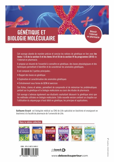 Génétique et Biologie Moléculaire (9782807334892-back-cover)