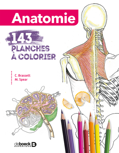 Anatomie 143 planches à colorier (9782807323285-front-cover)