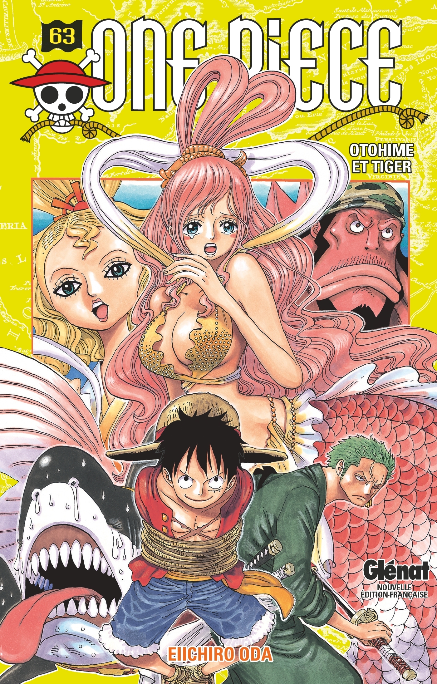 One Piece - Édition originale - Tome 63, Otohime et Tiger (9782723487696-front-cover)