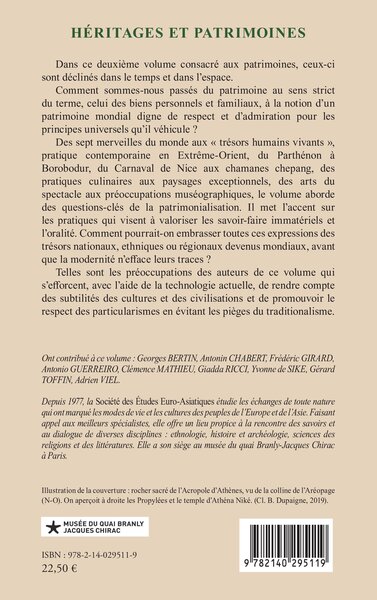 Héritages et patrimoine, Ruptures et continuités (9782140295119-back-cover)