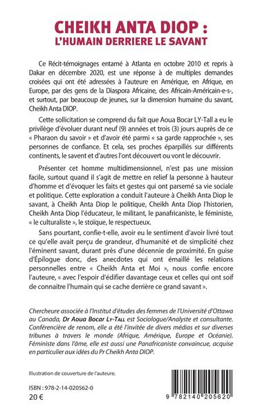 Cheikh Anta Diop : l'humain derrière le savant (9782140205620-back-cover)