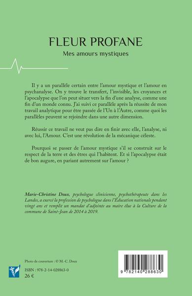 Fleur profane, Mes amours mystiques (9782140288630-back-cover)