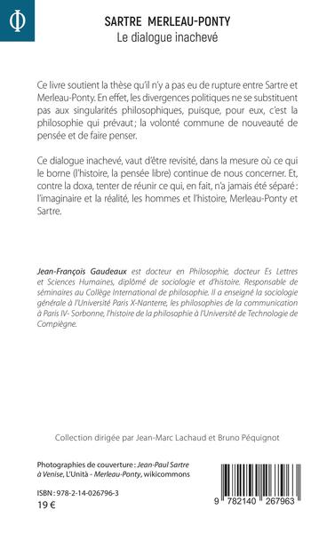 Sartre Merleau-Ponty, Le dialogue inachevé (9782140267963-back-cover)