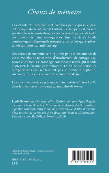 Chants de mémoire (9782140252242-back-cover)