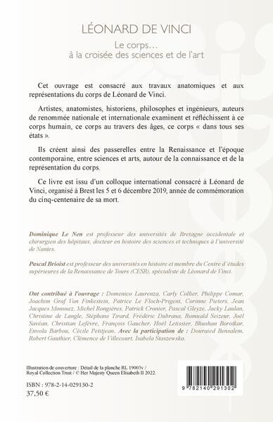 Léonard de Vinci, Le corps... à la croisée des sciences et de l'art (9782140291302-back-cover)