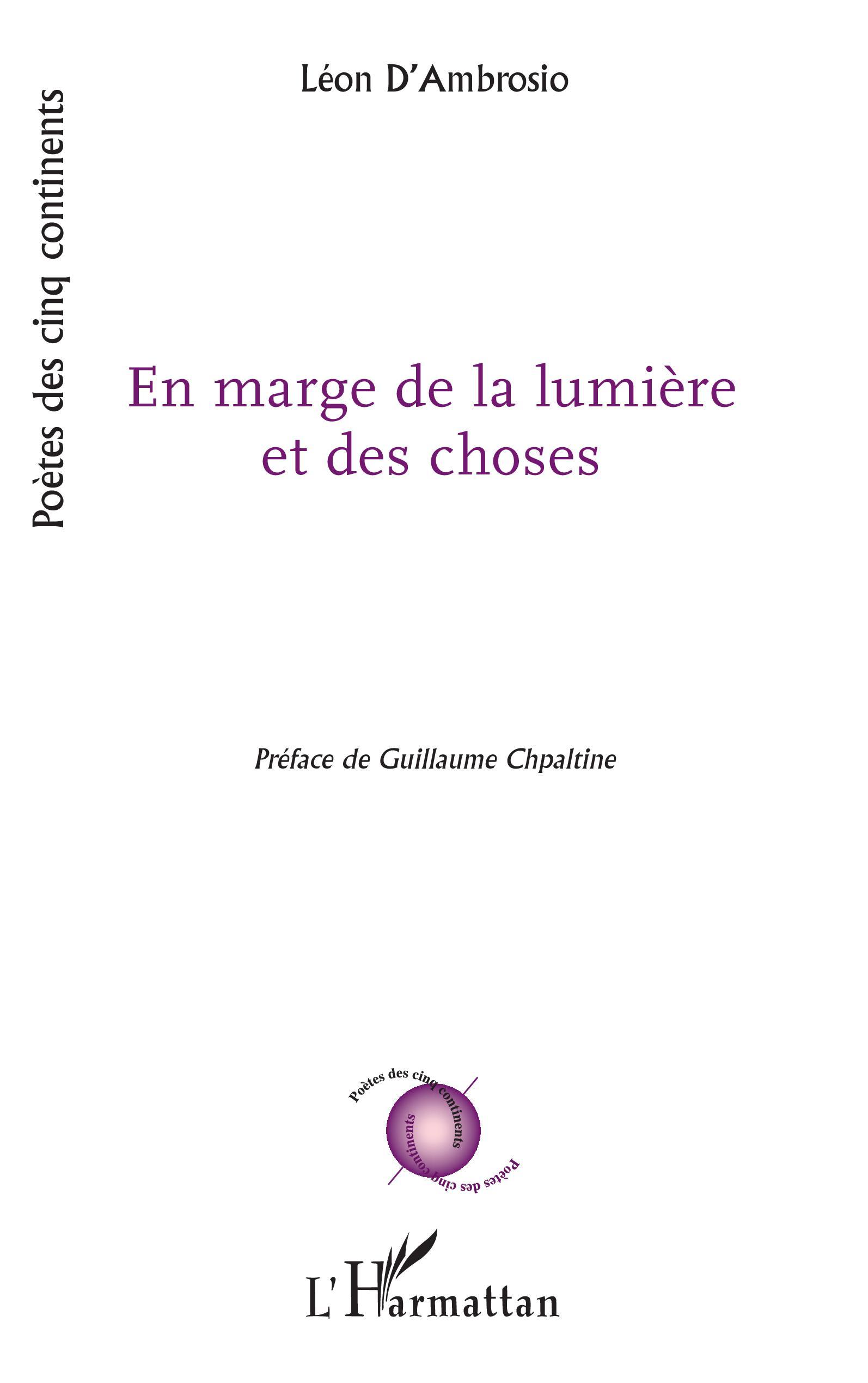 En marge de la lumière et des choses (9782140281839-front-cover)