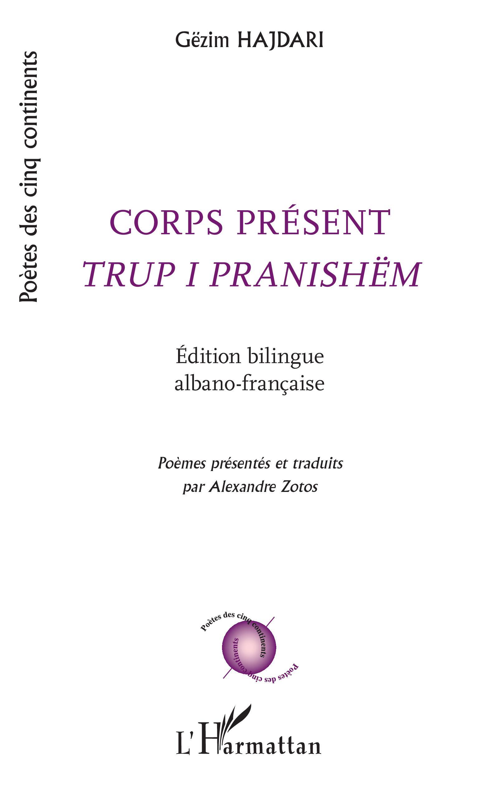 Corps présent Trup i pranishëm (9782140253058-front-cover)