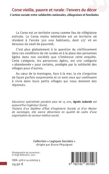 Corse vieille, pauvre et rurale : l'envers du décor, L'action sociale entre solidarités nationales, villageoises et familiales (9782140267093-back-cover)