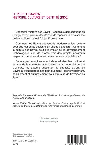 Le peuple Bavira: histoire, culture et identité (RDC) (9782140286933-back-cover)