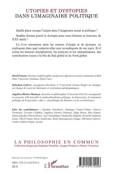 Utopies et dystopies dans l'imaginaire politique (9782140279256-back-cover)